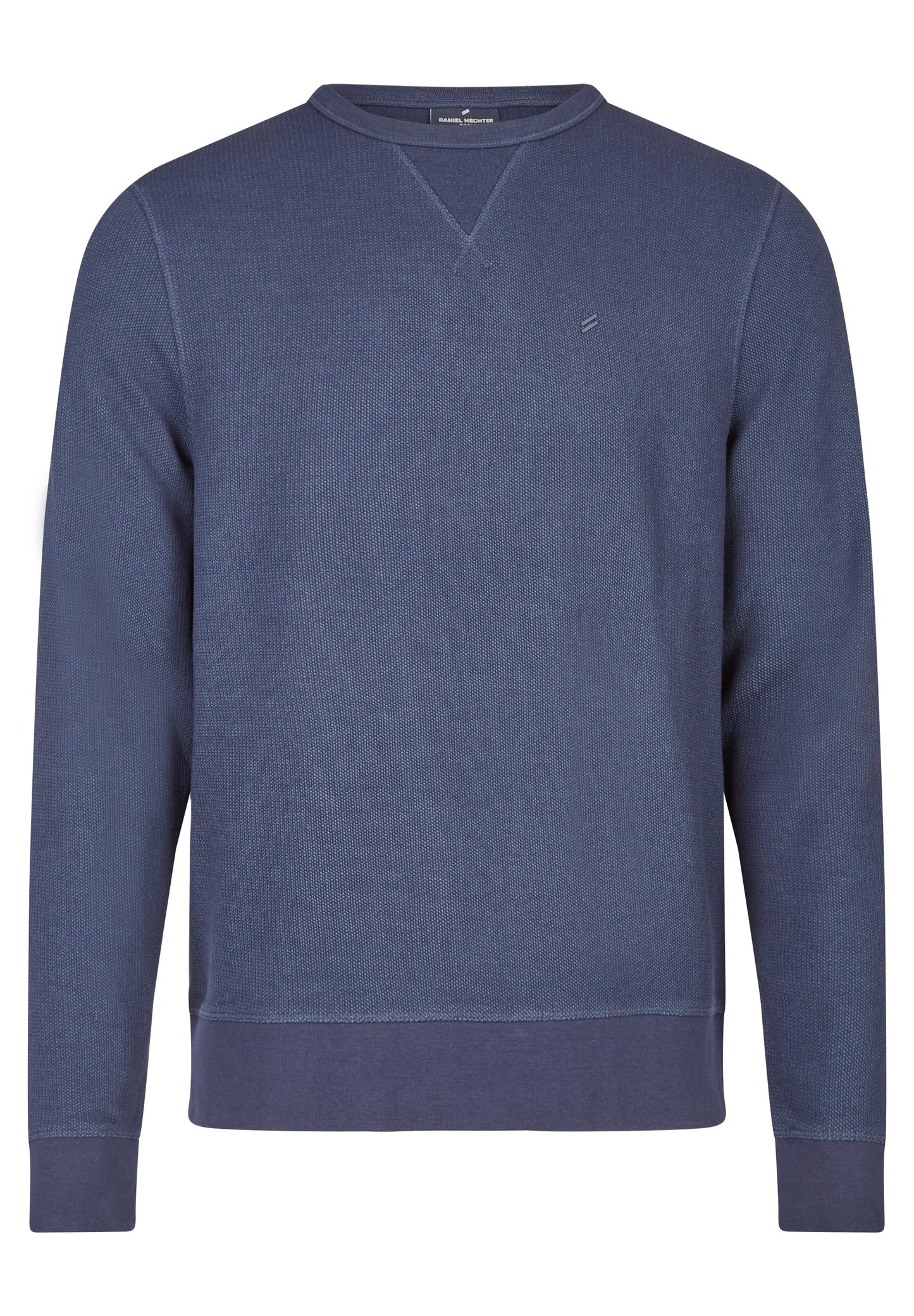 DANIEL HECHTER BLUE KNIT CREW JUMPER