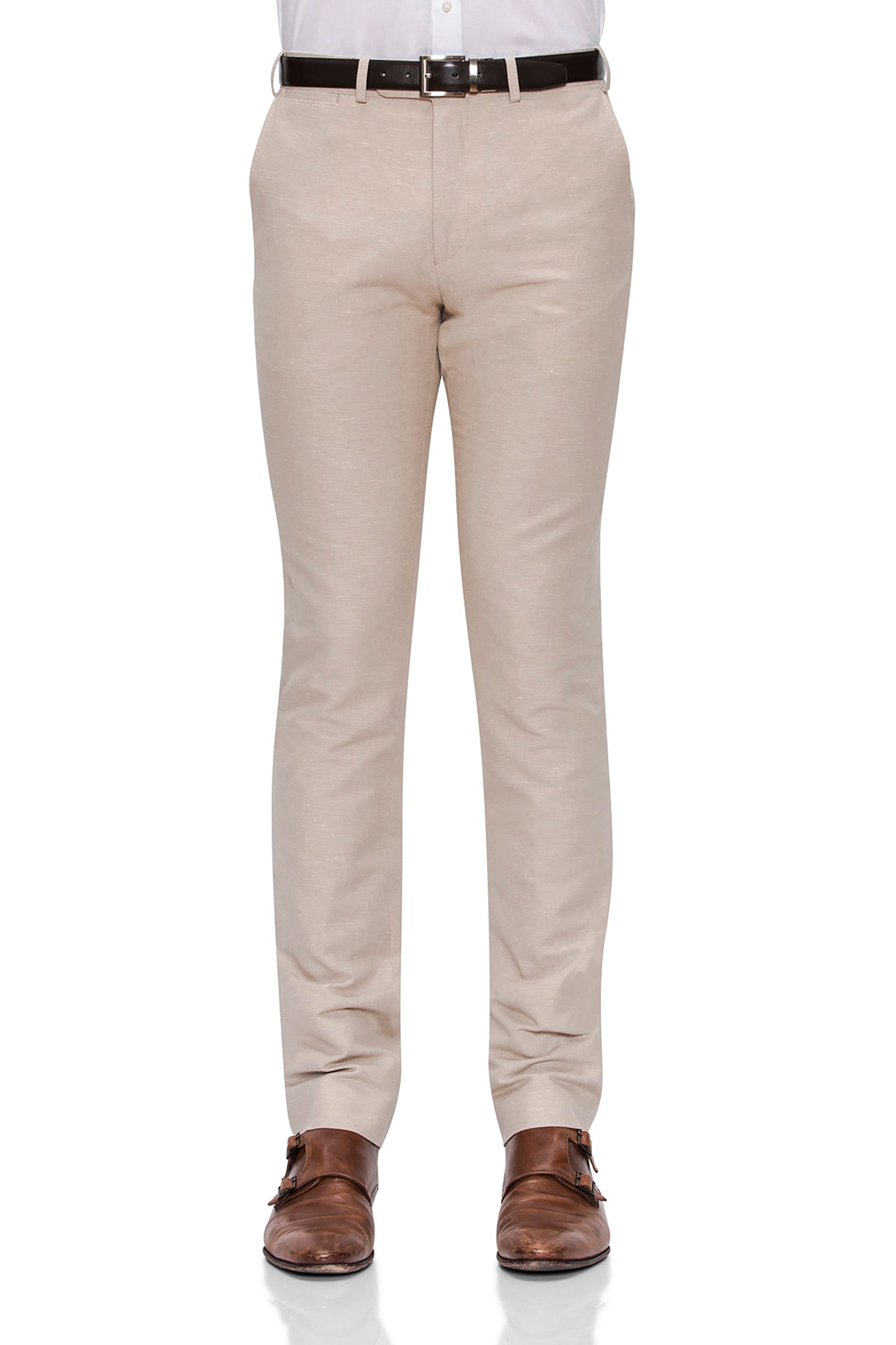 GIBSON SLIM FIT LINEN BLEND ELECTRON SUIT - SAND