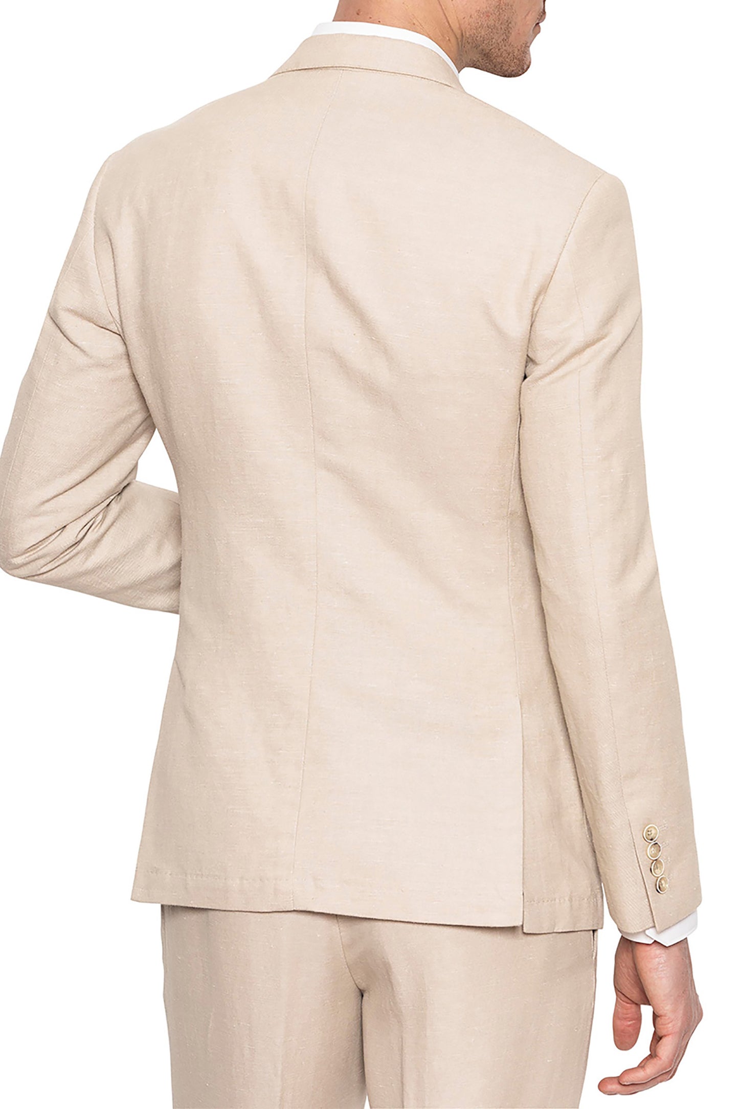 GIBSON SLIM FIT LINEN BLEND ELECTRON SUIT - SAND