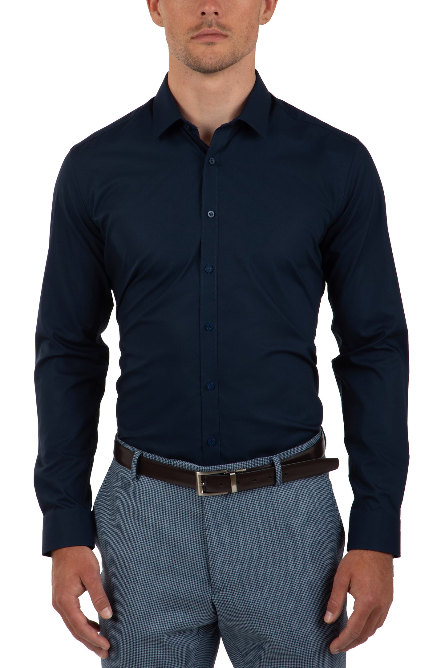 GIBSON FIERCE SLIM FIT SHIRT - NAVY