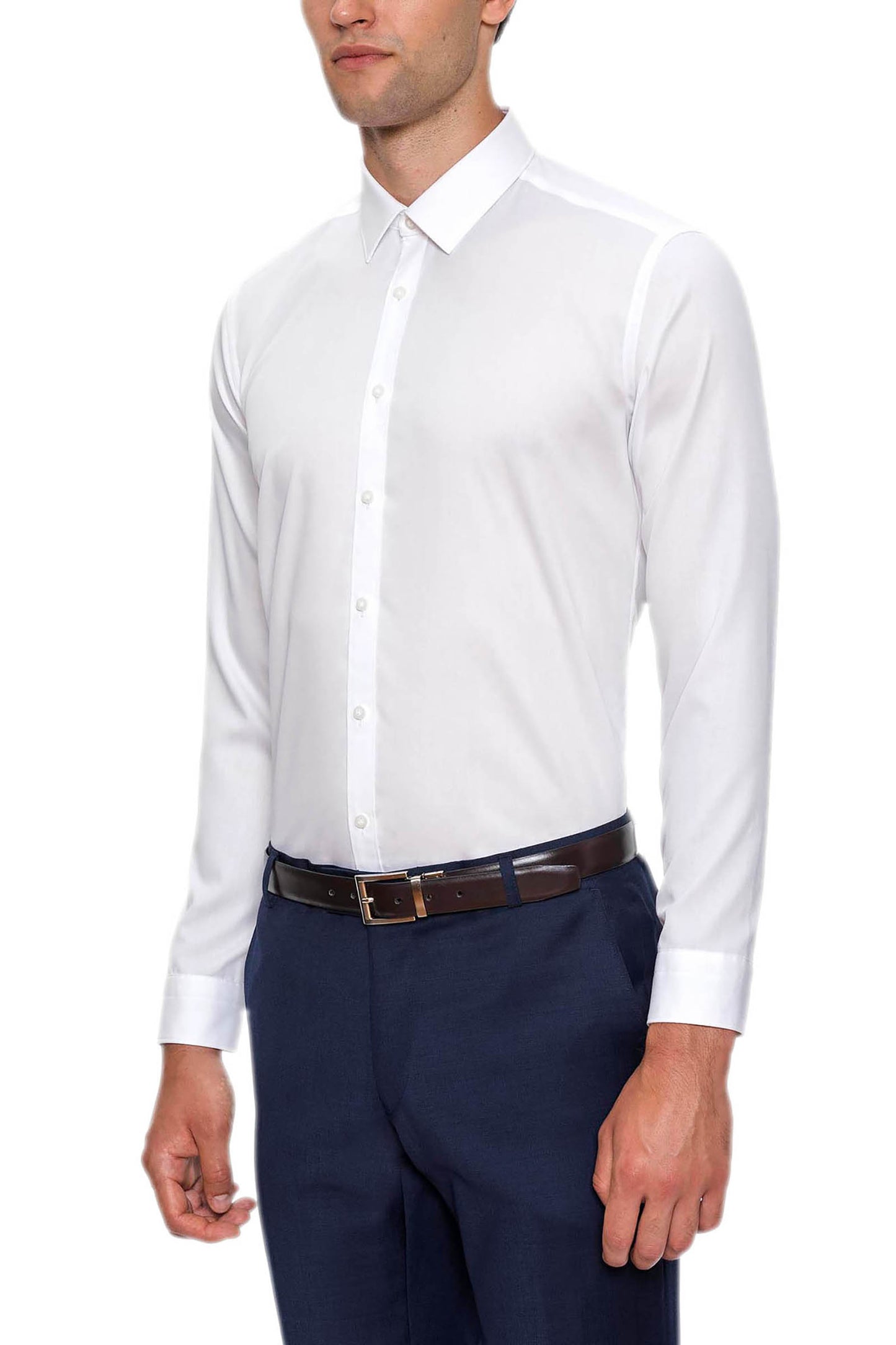 GIBSON FIERCE SLIM FIT SHIRT - WHITE