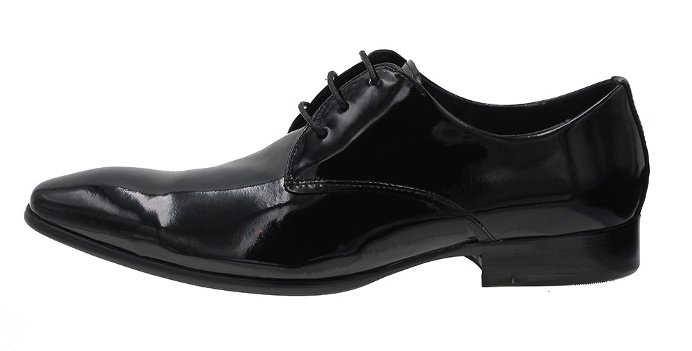 MARTINO BLACK PATENT LEATHER SHOE WITH LACES
