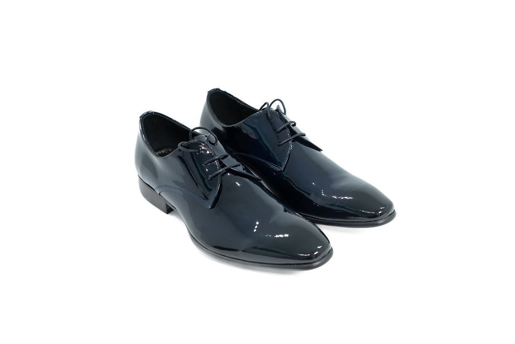 DIROTTA ITALIA NAVY PATENT DRESS SHOES