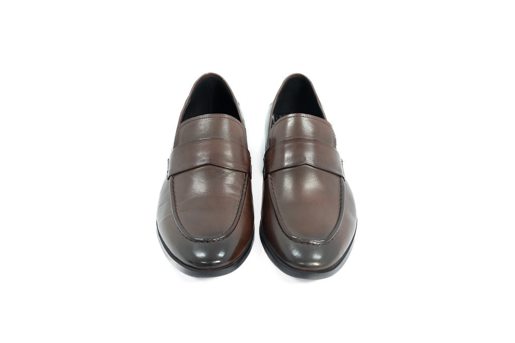 DIROTTA ITALIA BROWN LEATHER LOAFER SHOES