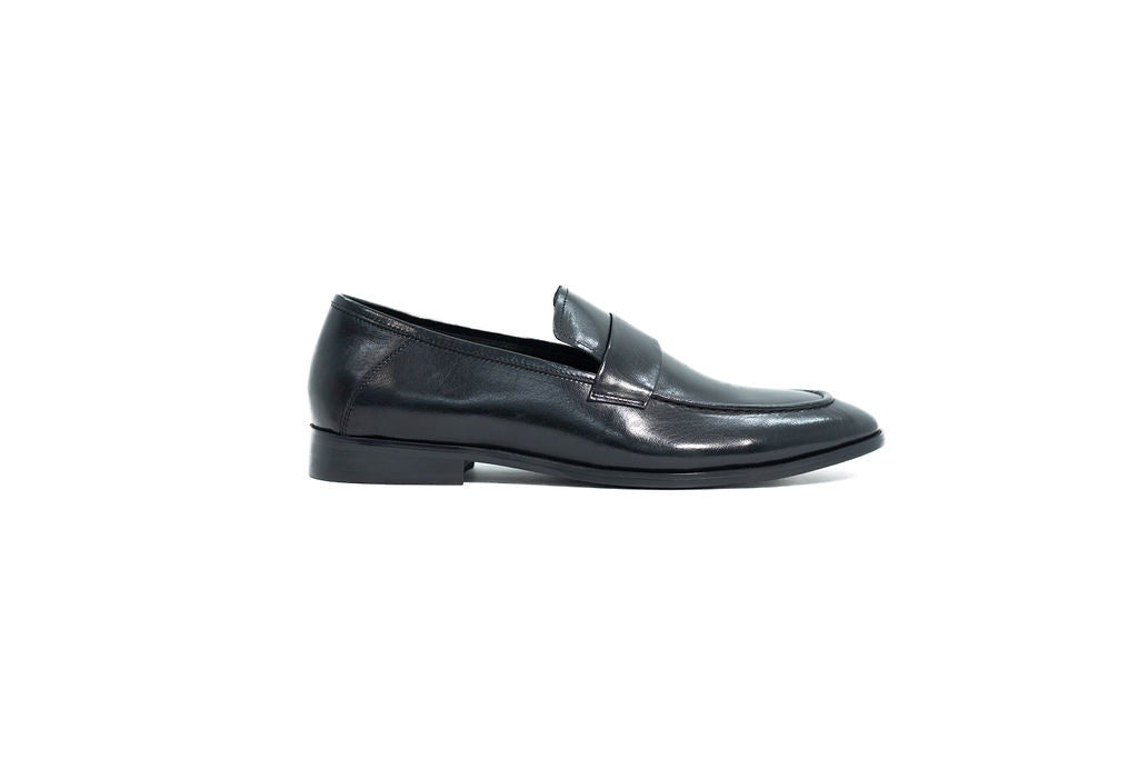 DIROTTA ITALIA BLACK LEATHER LOAFER SHOES