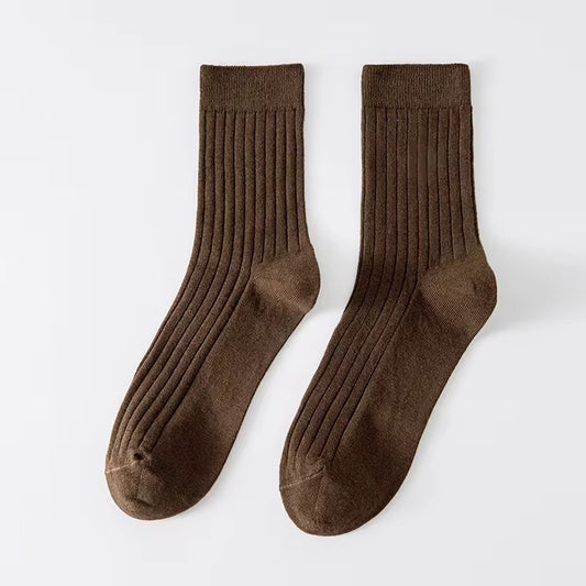 PREMIUM MEN'S COTTON SOCKS - BROWN