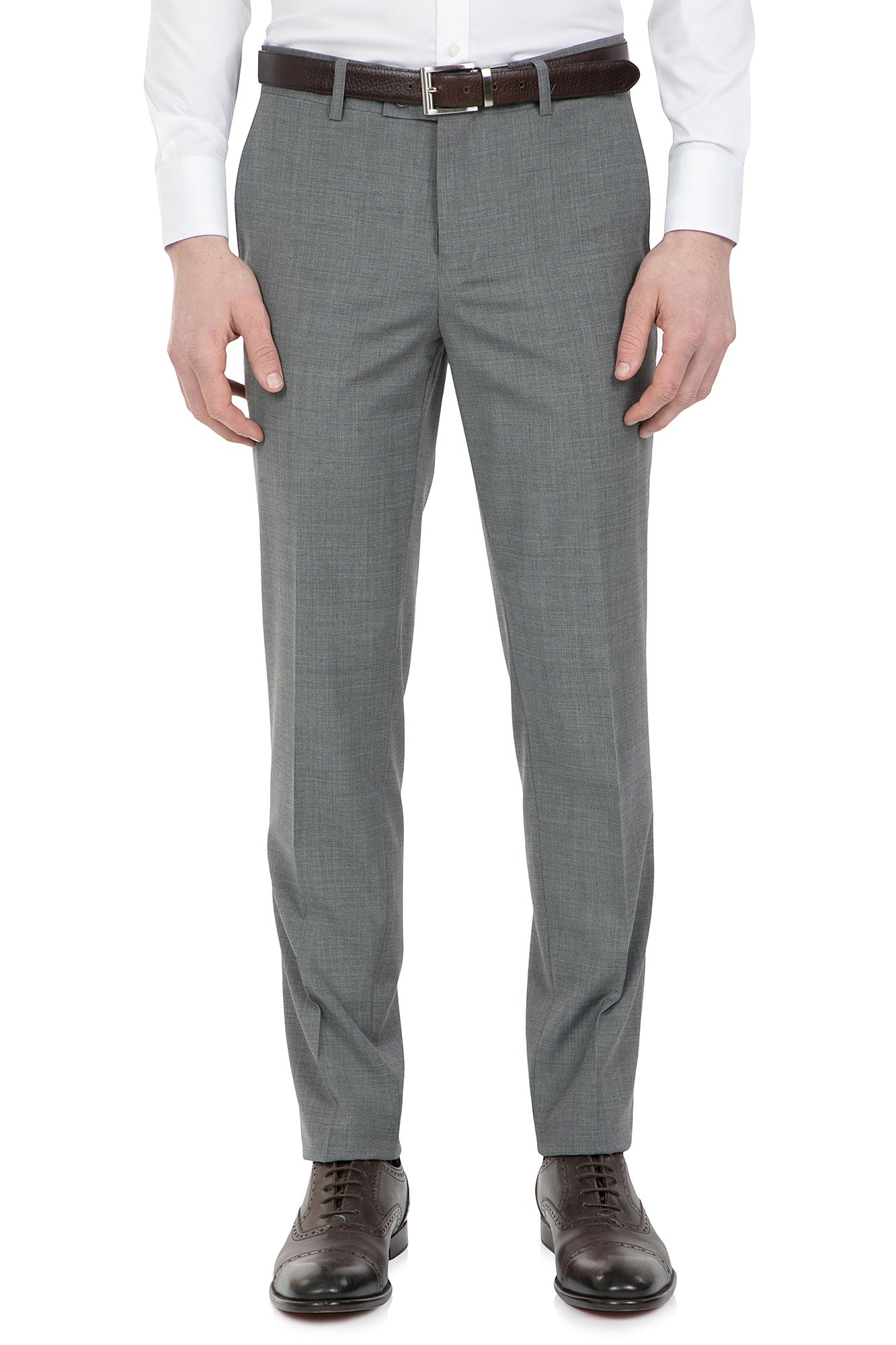 UBERSTONE SLIM FIT SILVER GREY JACK TROUSERS