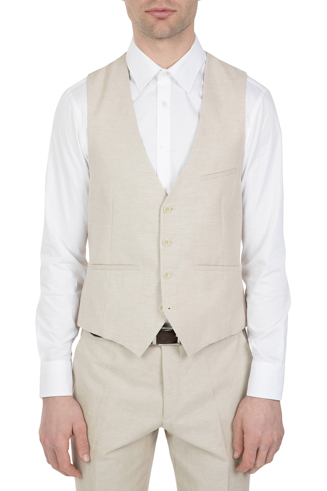 UBERSTONE SLIM FIT SAND NICK VEST