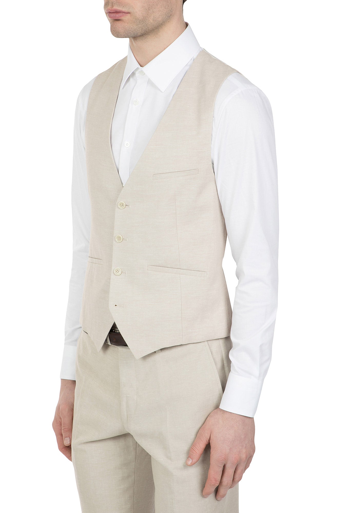 UBERSTONE SLIM FIT SAND NICK VEST