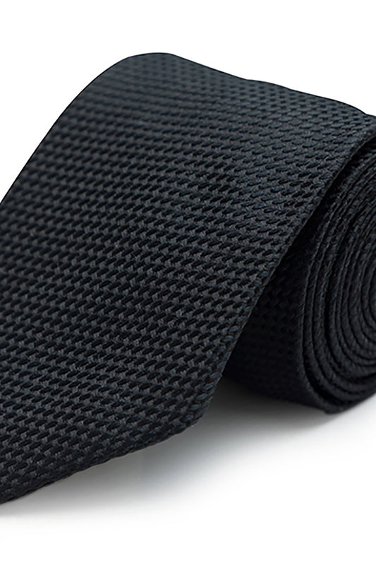 JOE BLACK TEXTURED SILK TIE - BLACK