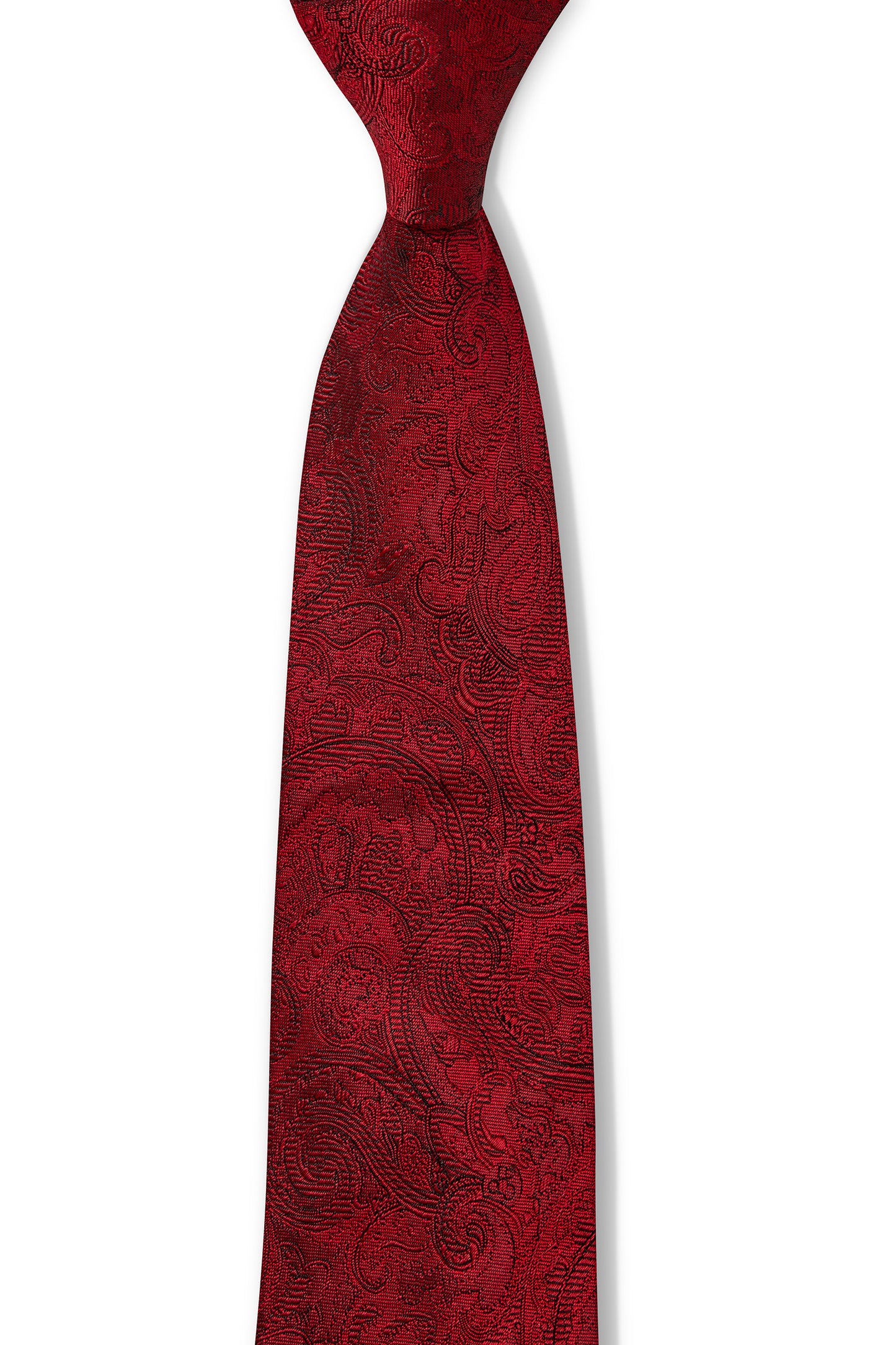 JOE BLACK TONAL PAISLEY TIE - BORDEAUX