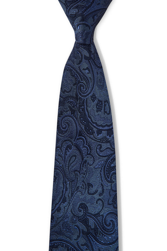 JOE BLACK TONAL PAISLEY TIE - NAVY