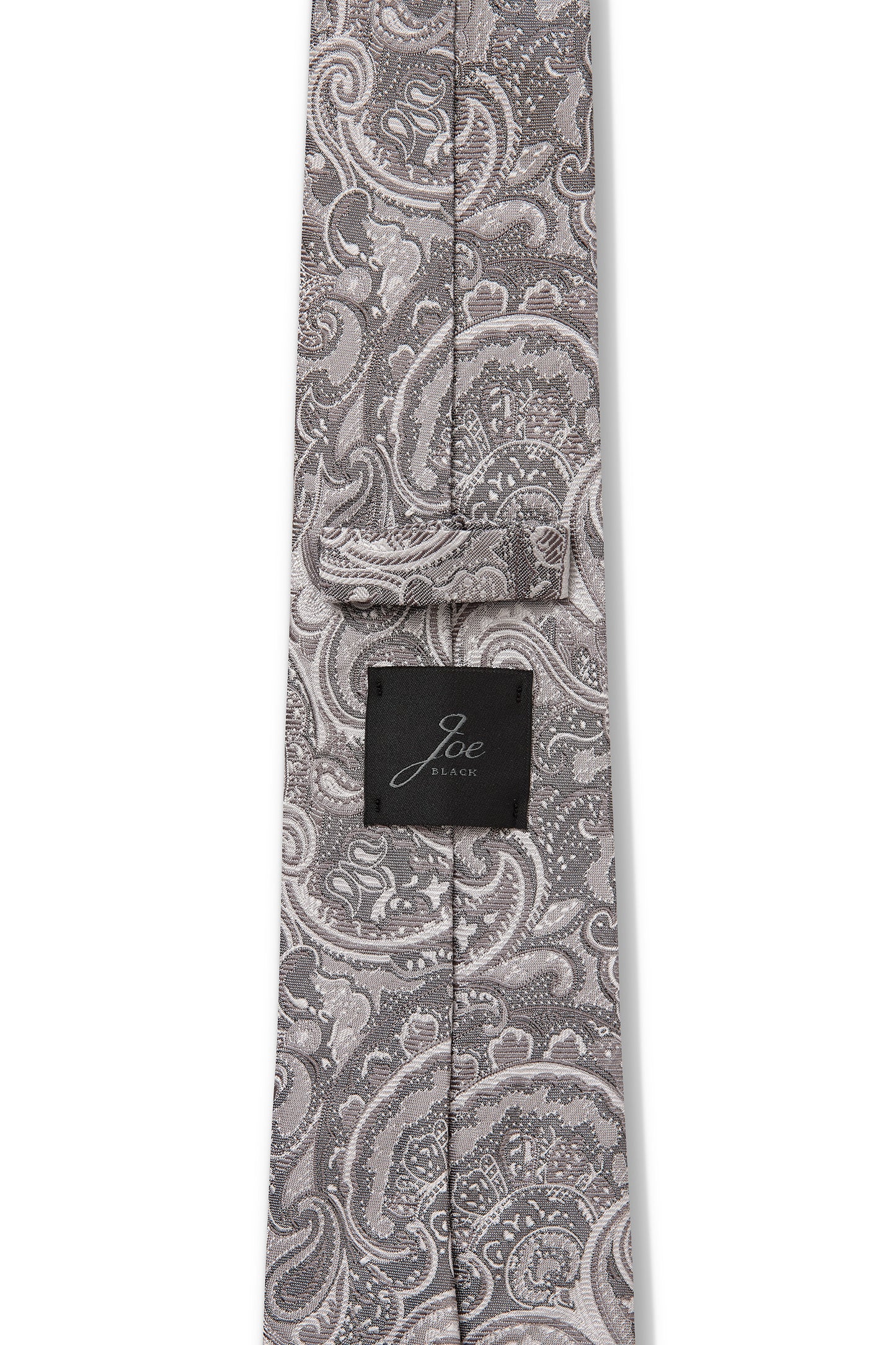 JOE BLACK TONAL PAISLEY TIE - SILVER