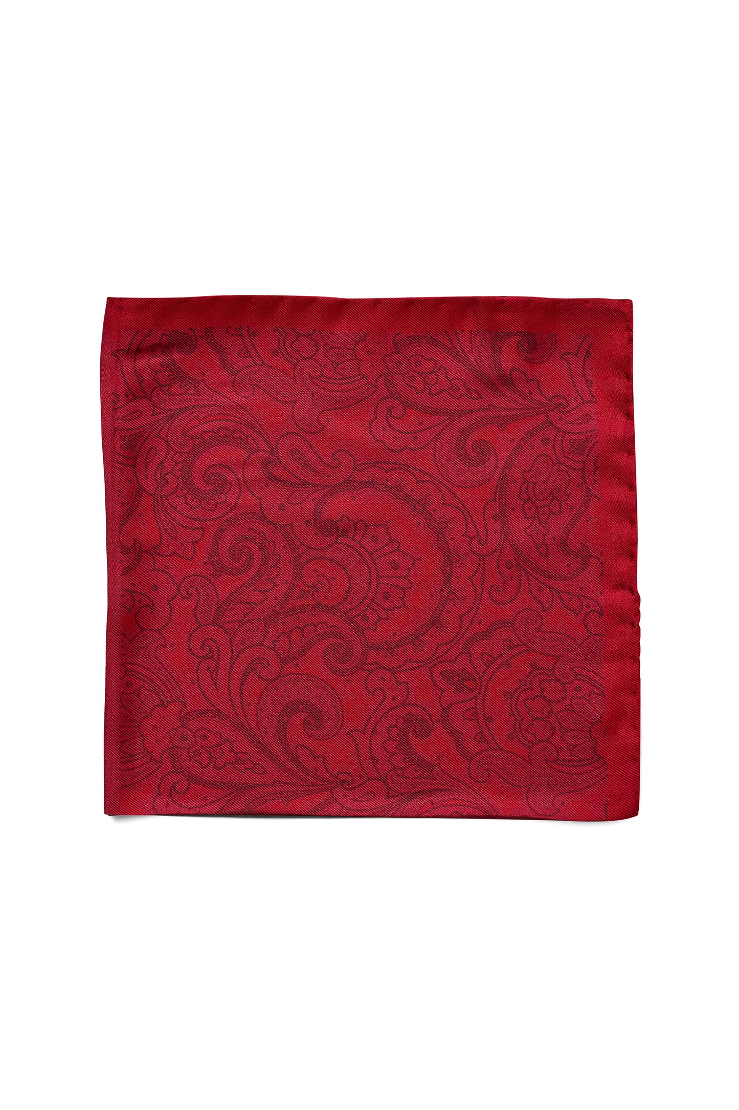 JOE BLACK TONAL PAISLEY POCHETTE - BORDEAUX