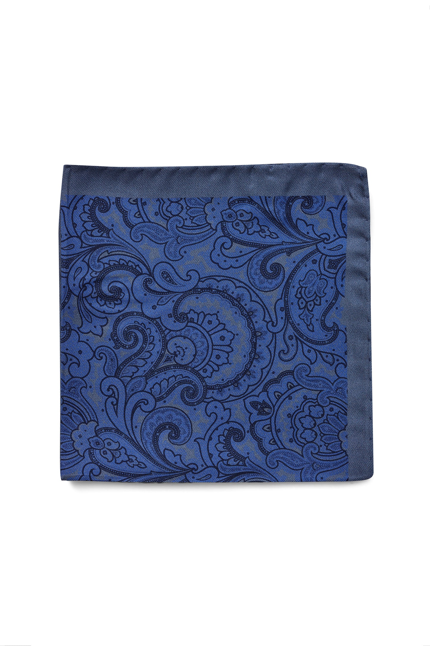 JOE BLACK TONAL PAISLEY POCHETTE - NAVY