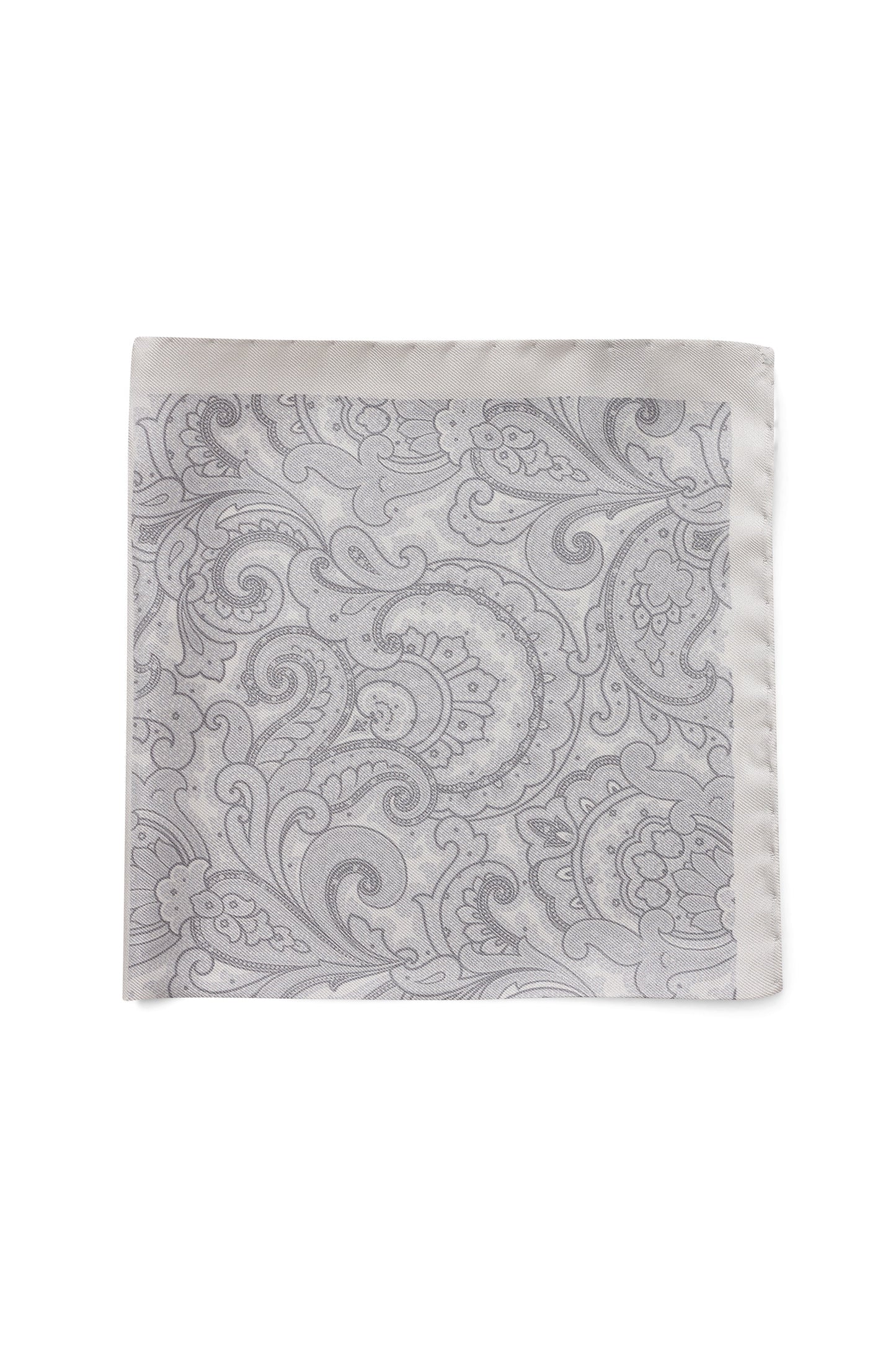 JOE BLACK TONAL PAISLEY POCHETTE - SILVER