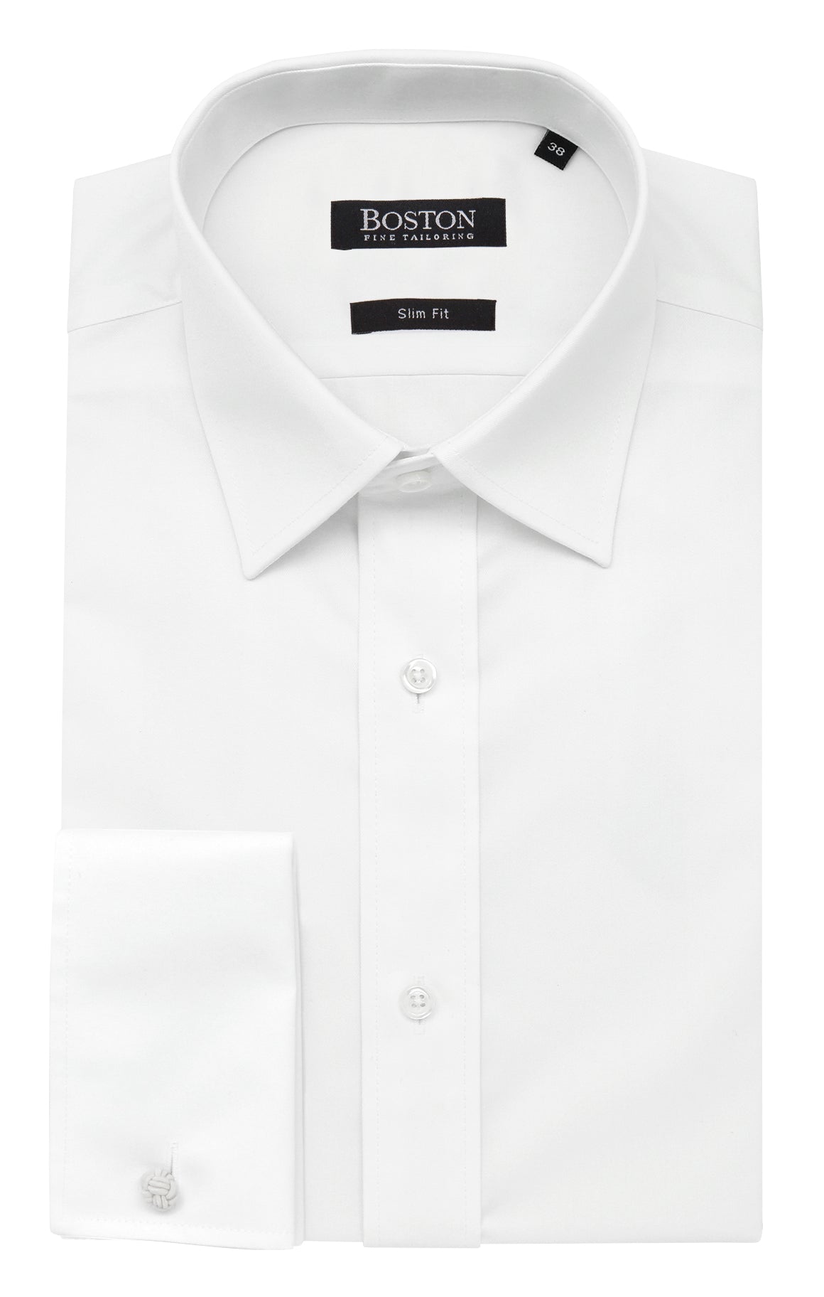 BOSTON SLIM FIT LIBERTY FRENCH CUFF SHIRT WHITE