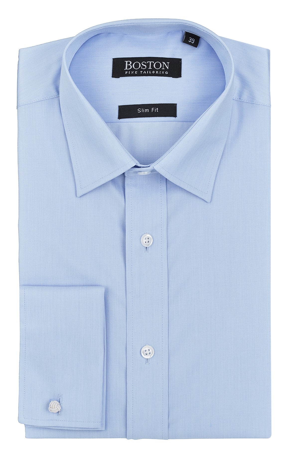 BOSTON SLIM FIT LIBERTY FRENCH CUFF SHIRT BLUE