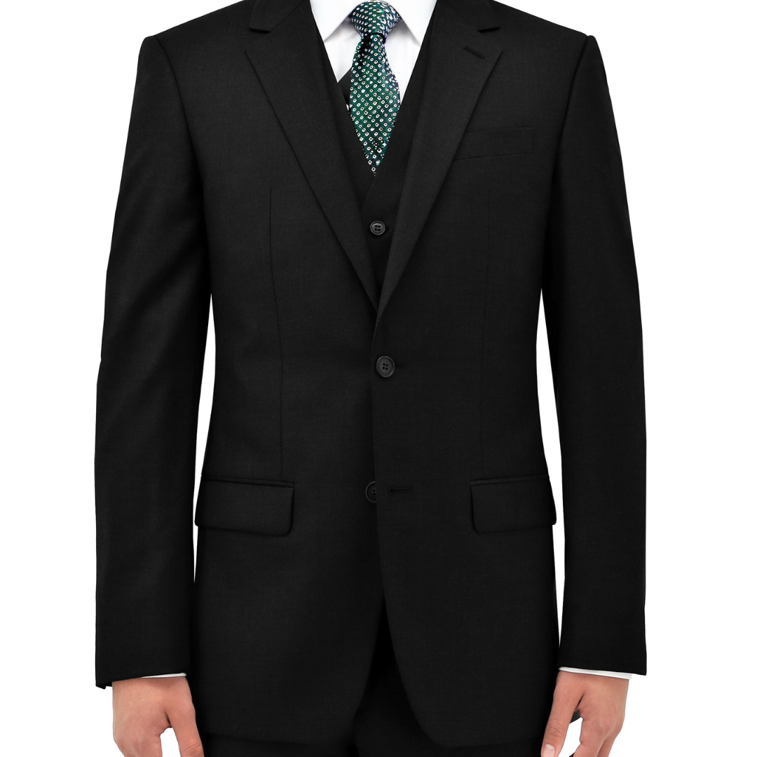 DIROTTA ITALIA WOOL SLIM FIT BLACK SUIT