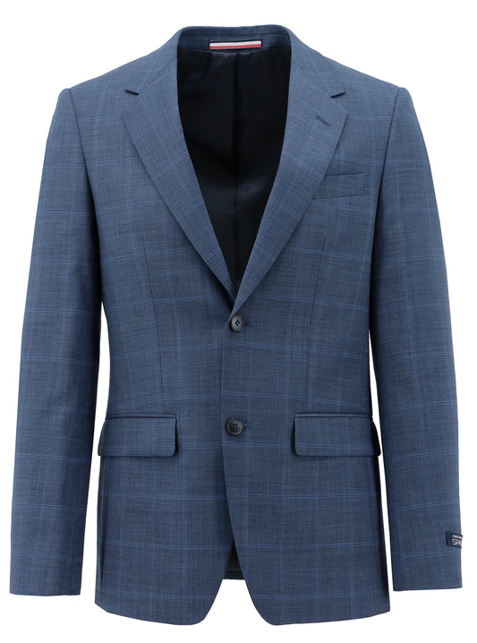 DANIEL HECHTER NAPOLI EDWARD SLIM FIT BLUE CHECKED SUIT