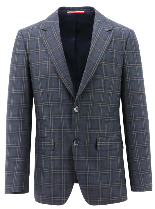 DANIEL HECHTER NAPOLI EDWARD NAVY CHECKED SUIT